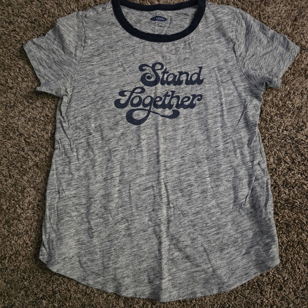 Old Navy Blue and Gray Stand Together Tee